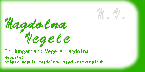 magdolna vegele business card